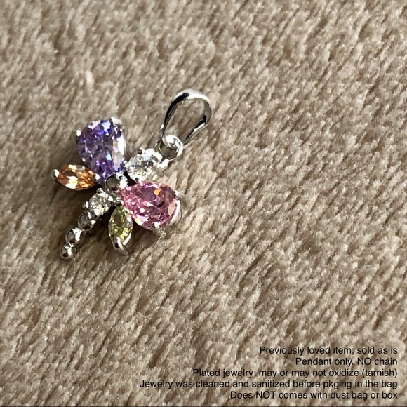 ✨2/$15✨ Pendant: Pendant with Multi-Color Stones, 2 cm 🛍 Bundle Me! - Picture 4 of 12